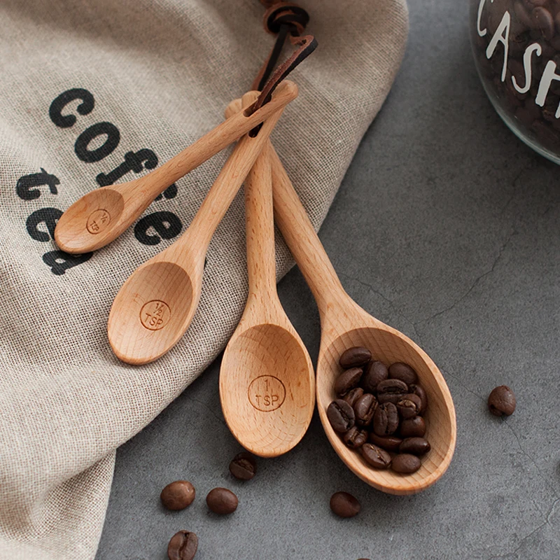 4pcs Wood Measuring Spoon Set Kitchen Sugar Spice salt Spoon Baking Measuring Spoons Coffee Tea Scoop Wooden Cooking Utensils
4pcs Wood Measuring Spoon Set Kitchen Sugar Spice salt Spoon Baking Measuring Spoons Coffee Tea Scoop Wooden Cooking Utensils