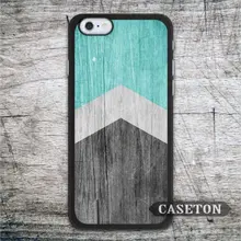 Mint Wood With Arrow Case For iPhone 7 6 6s Plus 5 5s SE 5c 4 4s and For iPod 5 Retro Stylish Phone Cover Retail Wholesale