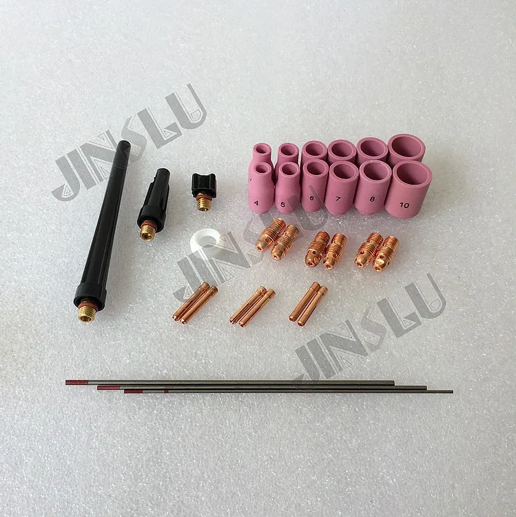 Free shipping WP9 TIG Consumables Ceramic Nozzle , collet , collet body , insulator , back cap ,tungsten electrode 30PCS
Free shipping WP9 TIG Consumables Ceramic Nozzle , collet , collet body , insulator , back cap ,tungsten electrode 30PCS