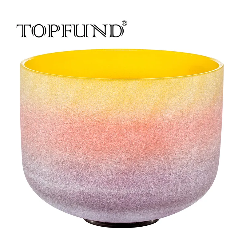 TOPFUND Rainbow Colored E Solar Plexus Chakra Frosted Quartz Crystal Singing Bowl 12
TOPFUND Rainbow Colored E Solar Plexus Chakra Frosted Quartz Crystal Singing Bowl 12