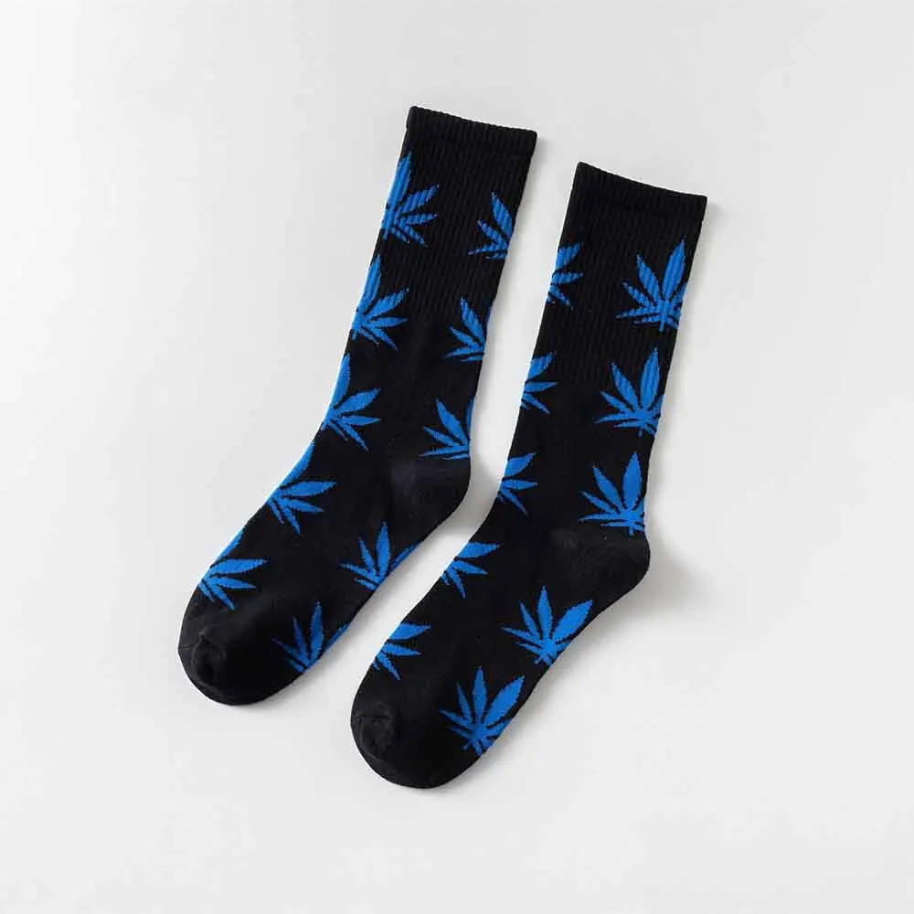 Fashion-1Pair-comfortable-high-quality-cotton-socks-hemp-leaf-maple-leaves-casual-long-weed-crew-socks(20)