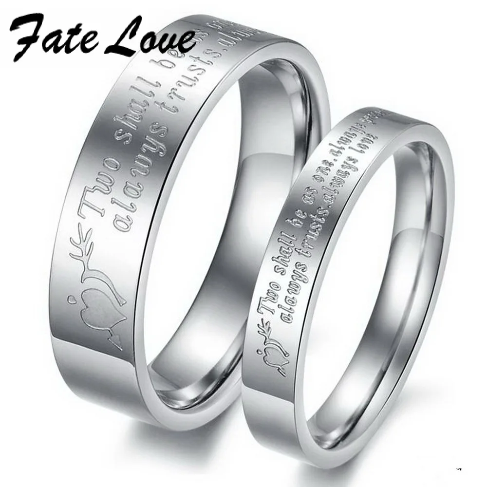 Fate Love 2017 Summer Collection Couple Weeding Rings Stainless Steel Brands True Love For Man Woman Fashion Jewelry Gift FL299
Fate Love 2017 Summer Collection Couple Weeding Rings Stainless Steel Brands True Love For Man Woman Fashion Jewelry Gift FL299