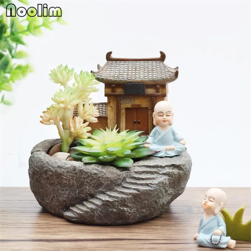 1Pcs Buddhism Temple Resin Flowerpot Succulent Plants Planter Monk Flower Pot Home Garden Decoration Bonsai Flower Pot
1Pcs Buddhism Temple Resin Flowerpot Succulent Plants Planter Monk Flower Pot Home Garden Decoration Bonsai Flower Pot