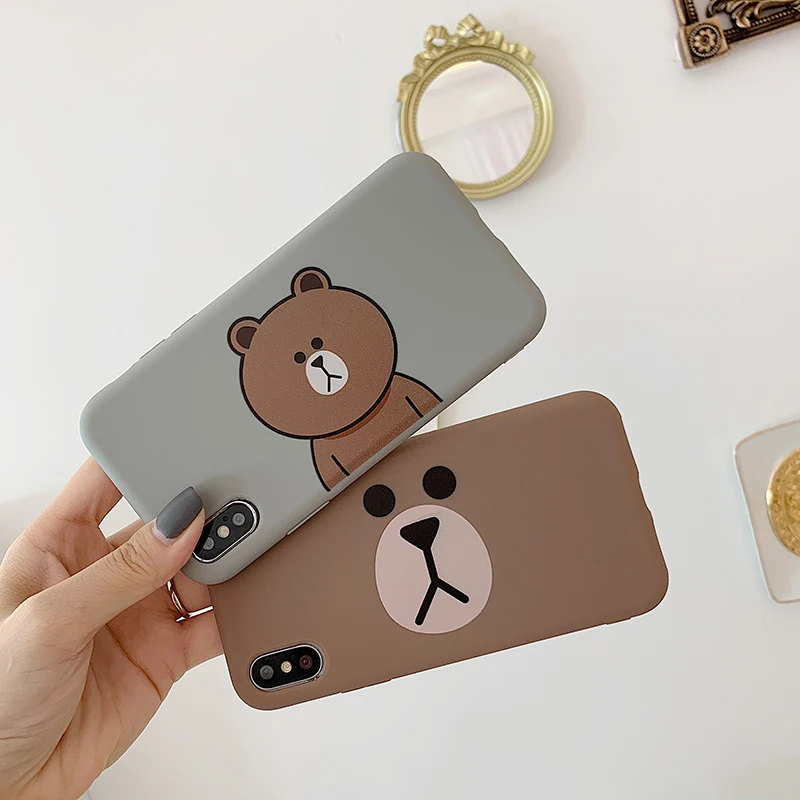 Cute bear Candy cases for iPhone XSMAX X XR XS lovely pig soft gray brown cover shell for iphone 6 6S 7P 8 Plus back fundas
Cute bear Candy cases for iPhone XSMAX X XR XS lovely pig soft gray brown cover shell for iphone 6 6S 7P 8 Plus back fundas
