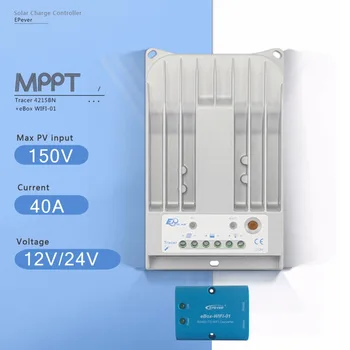 Tracer 4215BN with EBOX-WIFI MPPT 40A Solar Charge Controller 12V 24V Auto Solar Panel Battery Charge Regulator and PV Regulator
Tracer 4215BN with EBOX-WIFI MPPT 40A Solar Charge Controller 12V 24V Auto Solar Panel Battery Charge Regulator and PV Regulator