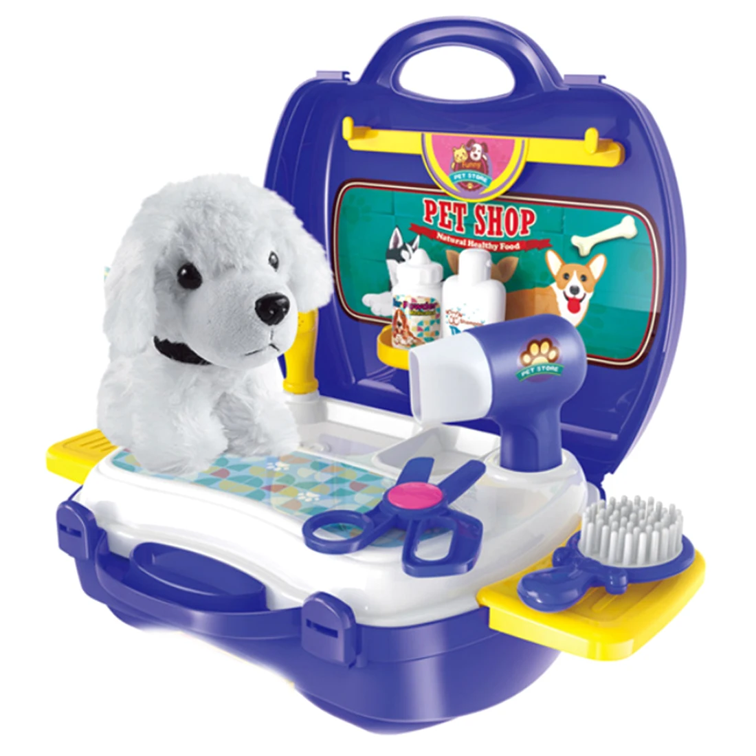 12Pcs Children Pretend Play Puppy Store Toy Pet Wash Suitcase Playset Occupations Toys Early Development Toys For Kids Set 2019
12Pcs Children Pretend Play Puppy Store Toy Pet Wash Suitcase Playset Occupations Toys Early Development Toys For Kids Set 2019