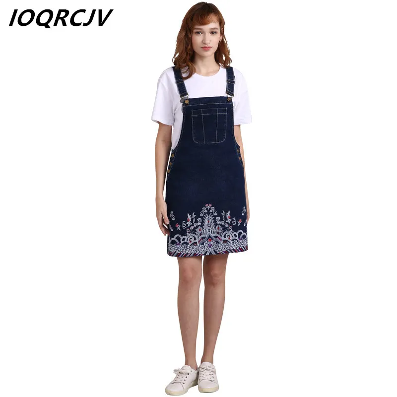 Embroidered Women Overalls Denim Dress 2019 Spring Blue Adjustable Strap Sleeveless Loose Women Plus Size Casual Denim Dress
Embroidered Women Overalls Denim Dress 2019 Spring Blue Adjustable Strap Sleeveless Loose Women Plus Size Casual Denim Dress