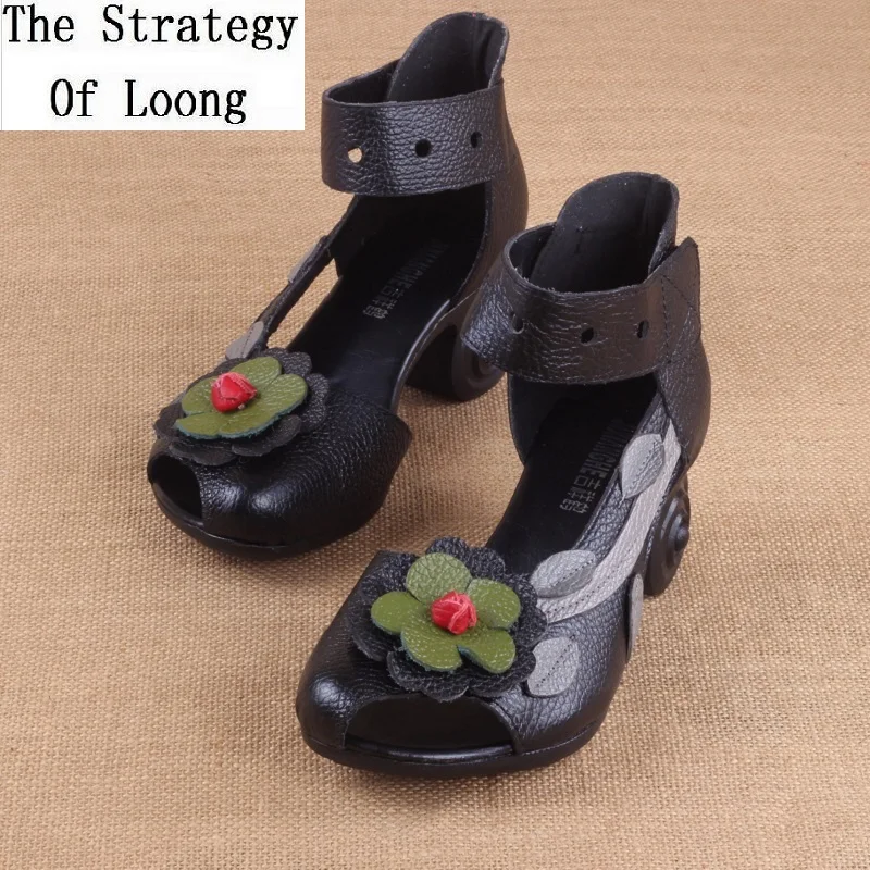 Summer China Style Retro Fashion Rome Women Sandals Peep Toe Flowers Open Toe Velcro Strange Heels Lady Beach Shoes 20190710 
Summer China Style Retro Fashion Rome Women Sandals Peep Toe Flowers Open Toe Velcro Strange Heels Lady Beach Shoes 20190710