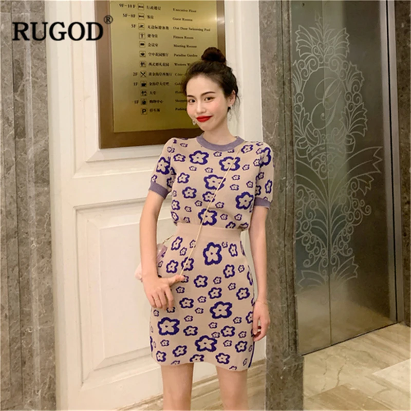 RUGOD 2019New Summer Women Floral Two-piece Set O-neck Short Sleeves T-shirt & Elastic Waist Mini Skirt Temperament Stylish Slim
RUGOD 2019New Summer Women Floral Two-piece Set O-neck Short Sleeves T-shirt & Elastic Waist Mini Skirt Temperament Stylish Slim