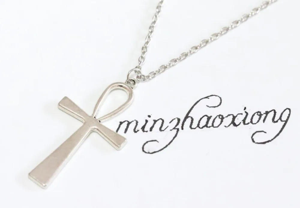 Egyptian Ankh Crux Ansata Cross Pendant Necklace Vintage Antique Silver Charm Necklace Wicca Pagan Jewelry Christmas Gift 10pcs
Egyptian Ankh Crux Ansata Cross Pendant Necklace Vintage Antique Silver Charm Necklace Wicca Pagan Jewelry Christmas Gift 10pcs