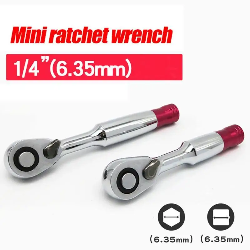1/4 inch 6.35mm Mini 72 Tooth Wrench Double-ended Torque Small Fly Socket Wrench Spanner Mini Ratchet Wrench
1/4 inch 6.35mm Mini 72 Tooth Wrench Double-ended Torque Small Fly Socket Wrench Spanner Mini Ratchet Wrench