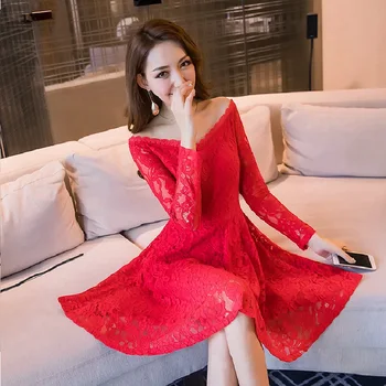 2018 Spring fashion ladies lace dress Big V neck cultivating sexy beautiful party dress pinched waist vestidos plus size S-XXXXL
2018 Spring fashion ladies lace dress Big V neck cultivating sexy beautiful party dress pinched waist vestidos plus size S-XXXXL