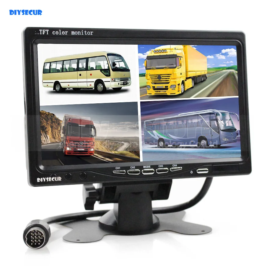 DIYSECUR New 7 Inch 4 Split Quad Display Color Rear View Monitor CCTV Security Monitor
DIYSECUR New 7 Inch 4 Split Quad Display Color Rear View Monitor CCTV Security Monitor