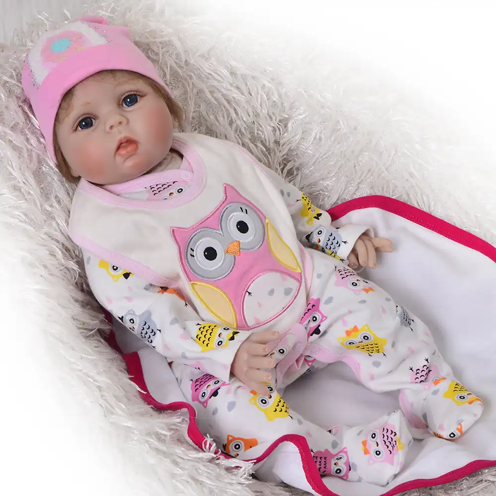 keiumi hot sale reborn girl doll silicone soft cloth body babies
