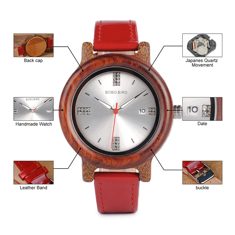 Hocco mitou Montre en bois BOBO BIRD™ Bracelet Ancre Homme