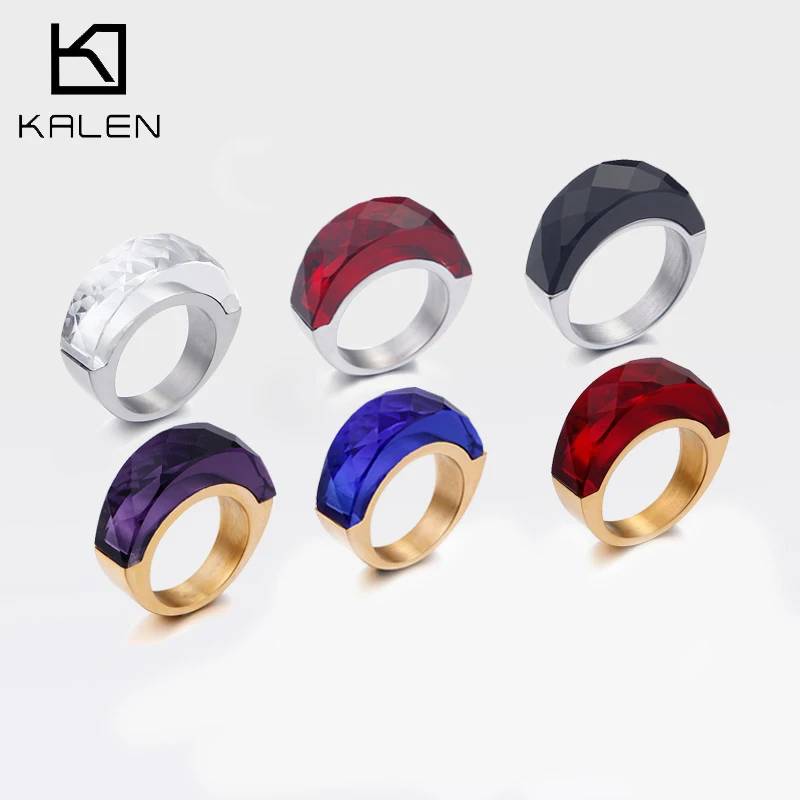 KALEN Peru Lima Gold Stainless Steel Rings For Women Bohemia Gray Glass Stone Rings For Girls Size 6-9 Party Jewelry Rings
KALEN Peru Lima Gold Stainless Steel Rings For Women Bohemia Gray Glass Stone Rings For Girls Size 6-9 Party Jewelry Rings