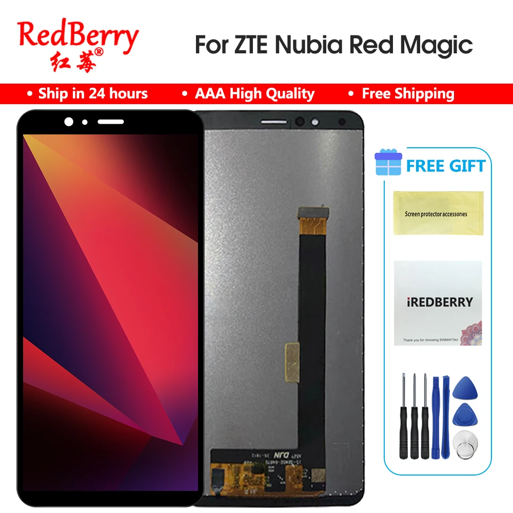 Original For 6.0" ZTE Nubia Red Devil Red Magic NX609j LCD Display and Touch Screen Assembly Replacement for Red Magic display
Original For 6.0" ZTE Nubia Red Devil Red Magic NX609j LCD Display and Touch Screen Assembly Replacement for Red Magic display