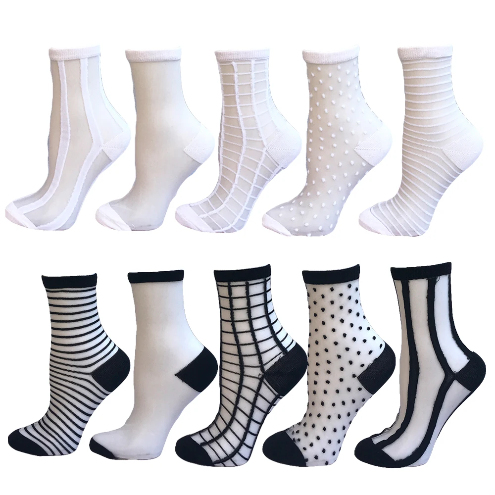 YEADU 10 Pairs/lot Lace Women Socks Transparent Crystal Silk Different Style Comfy Sheer Spring Summer 2018 Invisible Ankle Sock
YEADU 10 Pairs/lot Lace Women Socks Transparent Crystal Silk Different Style Comfy Sheer Spring Summer 2018 Invisible Ankle Sock