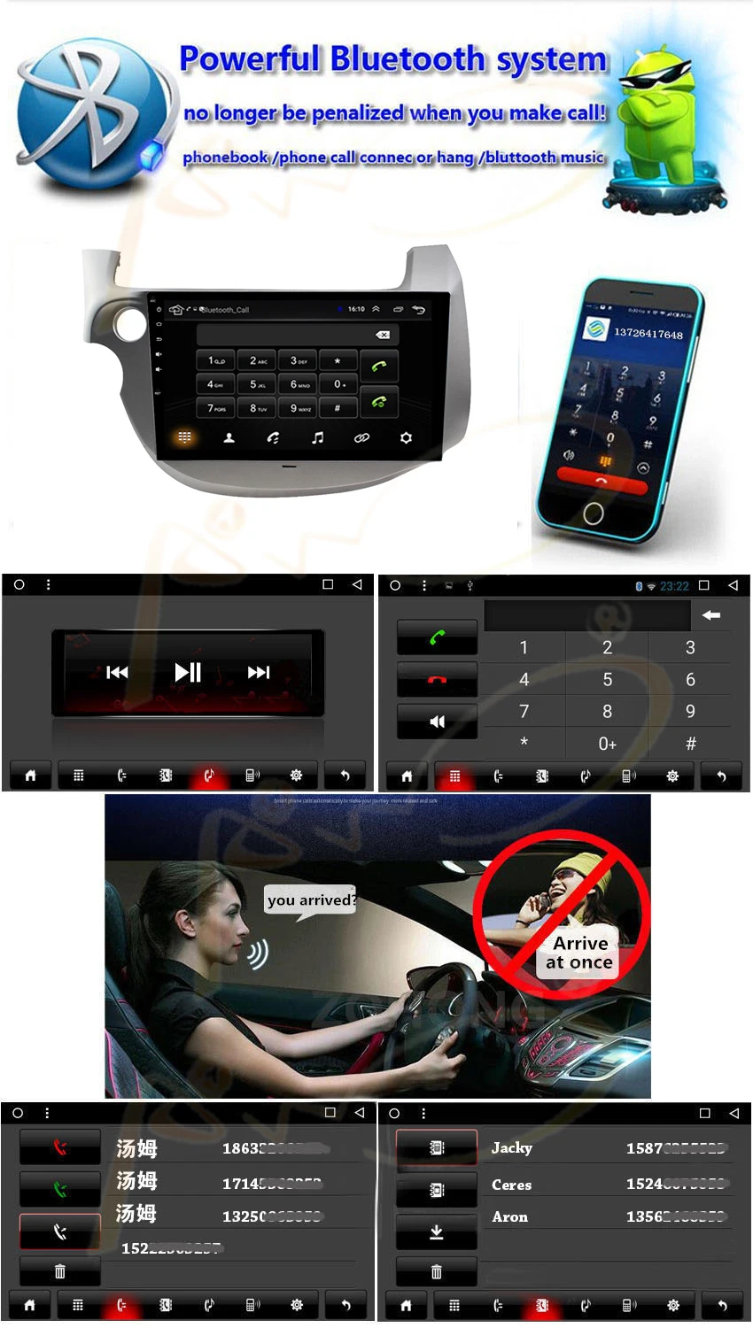 Clearance Android 8.1 Car Radio GPS Navigation Player for Honda Fit 2007-2013 Car Stereo Multimedia Video Head Unit Wifi Bluetooth Scree 4