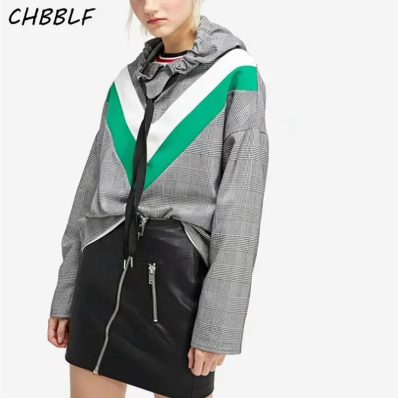 Fashion Design Plaid Hoodie women's shirt long sleeve pullovers autumn female tops XDN9190
Fashion Design Plaid Hoodie women's shirt long sleeve pullovers autumn female tops XDN9190