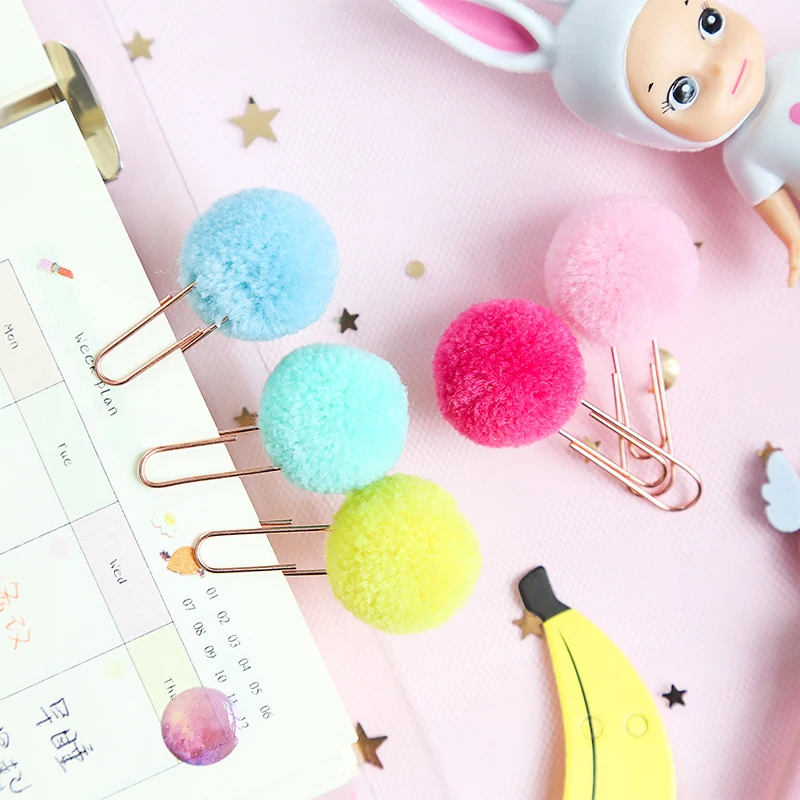 72 pcs/Lot Cute color plush ball bookmarks for books Metal clips Stationery gift office school supplies marcador de livro F108
72 pcs/Lot Cute color plush ball bookmarks for books Metal clips Stationery gift office school supplies marcador de livro F108