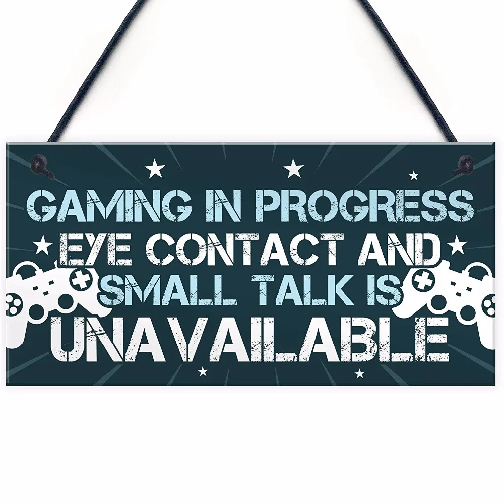 Meijiafei Funny Gaming Bedroom Door Sign Novelty Gamer Gifts Accessories Birthday Gift For Brother Son Dad 10" X 5"
Meijiafei Funny Gaming Bedroom Door Sign Novelty Gamer Gifts Accessories Birthday Gift For Brother Son Dad 10" X 5"