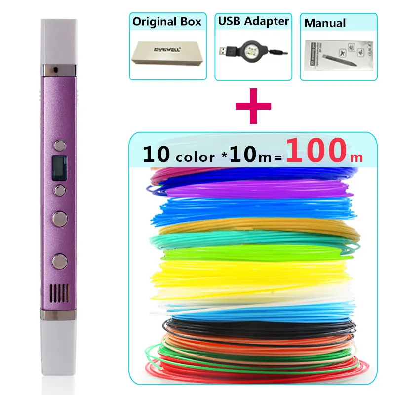 myriwell 3d pens + 10 * 10m ABS Filament LED display,USB Charging,Creative 3 d pen3d model 3d drawing pen-3d 1.75mm pla
myriwell 3d pens + 10 * 10m ABS Filament LED display,USB Charging,Creative 3 d pen3d model 3d drawing pen-3d 1.75mm pla