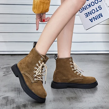 2019 Women Boots Nubuck Women Ankle Boots Rubber Boots Casual Lady Shoes Khaki/Black Spring/Autumn Female Shoes Woman Footwear
2019 Women Boots Nubuck Women Ankle Boots Rubber Boots Casual Lady Shoes Khaki/Black Spring/Autumn Female Shoes Woman Footwear