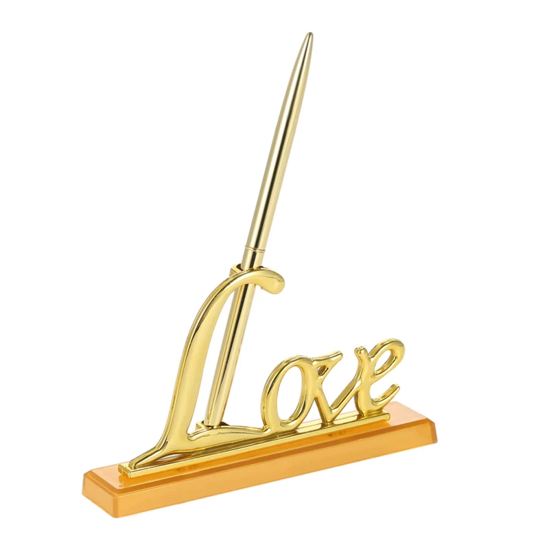 Wedding Party Metal Signing Pen with Gold Plated Love Holder Table Decor Guest Book Signing Pen Set Wedding Party Supplies
Wedding Party Metal Signing Pen with Gold Plated Love Holder Table Decor Guest Book Signing Pen Set Wedding Party Supplies