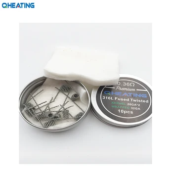 10pcs Premium 316L Fused Twisted clapton 26ga*2+32ga prebuilt coils for Electronic Cigarette RDA RBA coils
10pcs Premium 316L Fused Twisted clapton 26ga*2+32ga prebuilt coils for Electronic Cigarette RDA RBA coils