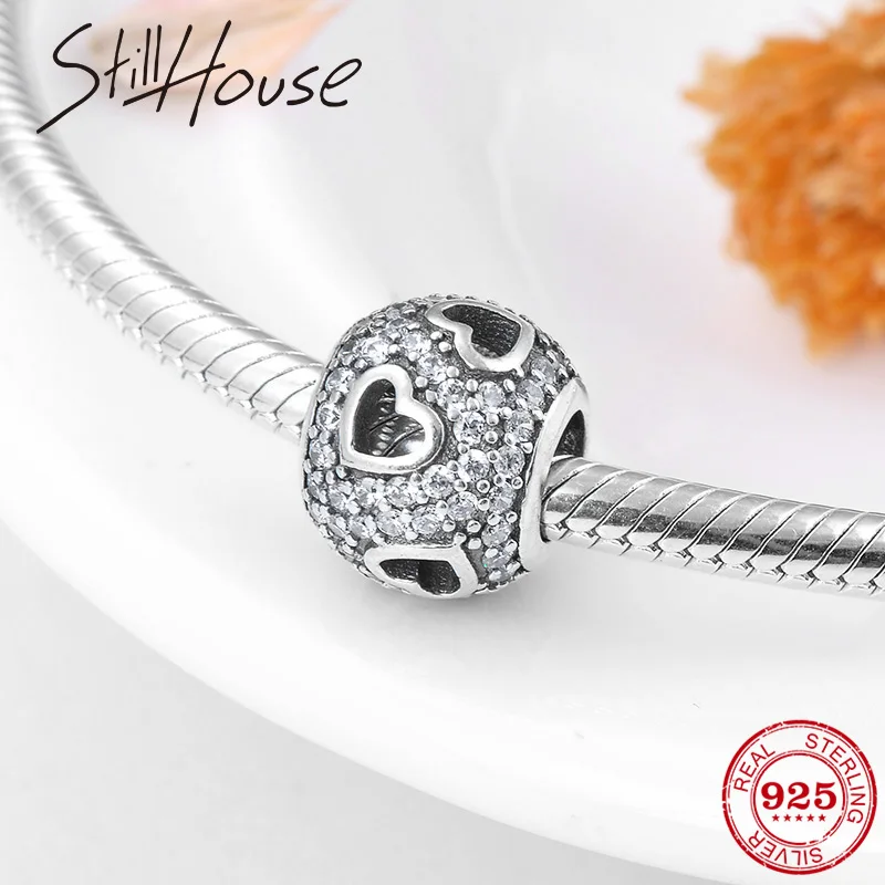 2018 Fashion 925 Sterling Silver Hollow out heart round zircon beads fit Original Pandora Charm Bracelets Jewelry making
2018 Fashion 925 Sterling Silver Hollow out heart round zircon beads fit Original Pandora Charm Bracelets Jewelry making