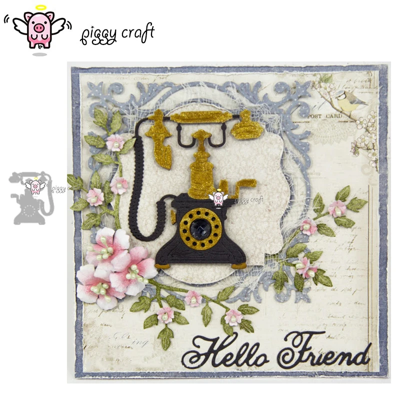 Piggy Craft metal cutting dies cut die mold Dial telephone landline Scrapbook paper craft knife mould blade punch stencils dies
Piggy Craft metal cutting dies cut die mold Dial telephone landline Scrapbook paper craft knife mould blade punch stencils dies