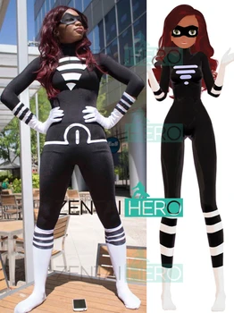 Free Shipping Black And White Ladybug Cosplay Costume Alay Lady Wifi Superhero Costume Alay Bodysuit Spandex Costume
Free Shipping Black And White Ladybug Cosplay Costume Alay Lady Wifi Superhero Costume Alay Bodysuit Spandex Costume