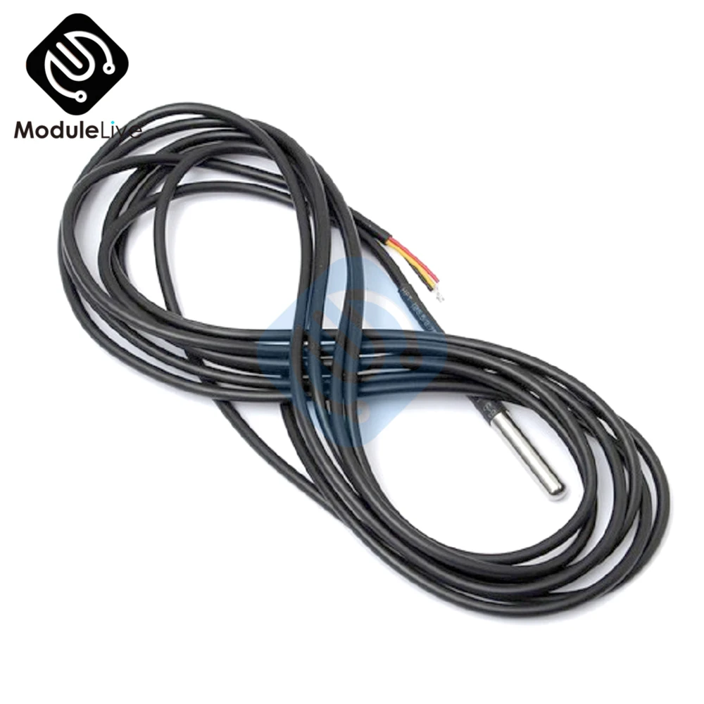 DS1820 Stainless Steel Waterproof DS18b20 Temperature Probe Digital Temperature Sensor 18B20 3M 300CM For Arduino
DS1820 Stainless Steel Waterproof DS18b20 Temperature Probe Digital Temperature Sensor 18B20 3M 300CM For Arduino