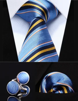 TZS05B8 Blue Yellow Striped 3.4" Silk Men Tie Necktie Handkerchief Cufflinks Set
TZS05B8 Blue Yellow Striped 3.4" Silk Men Tie Necktie Handkerchief Cufflinks Set