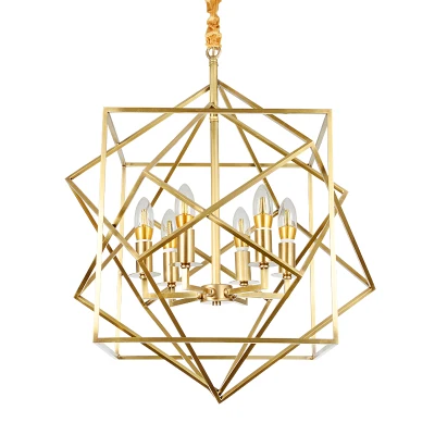 European golden copper geometric cube pendant light lamp LED creative diamond square frame simple modern brass Pendant Lamp
European golden copper geometric cube pendant light lamp LED creative diamond square frame simple modern brass Pendant Lamp
