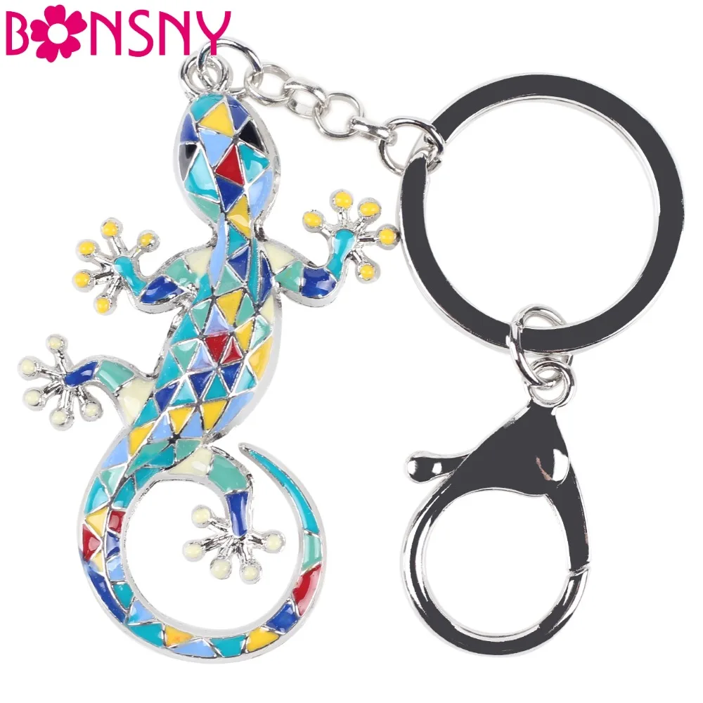 Bonsny 2016 Enamel Alloy Gecko Lizard Alloy Metal Key Chain Key Ring Pom Gift For Women Girl Bag Charm Keychain Pendant Jewelry
Bonsny 2016 Enamel Alloy Gecko Lizard Alloy Metal Key Chain Key Ring Pom Gift For Women Girl Bag Charm Keychain Pendant Jewelry
