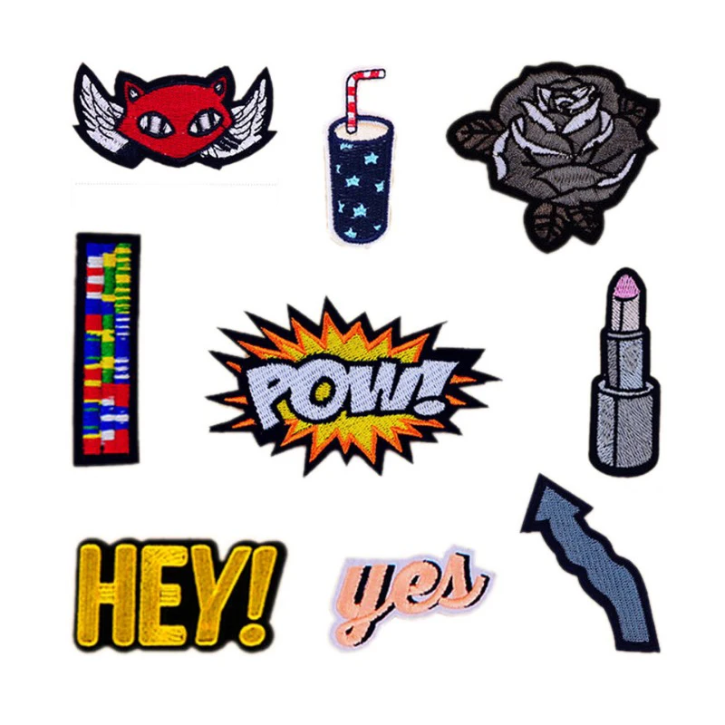 2017 New Grey Flower Lipstick Drink Wing Cat Patches Iron On Or Sew Fabric Sticker For Clothes Badge Embroidered Appliques DIY
2017 New Grey Flower Lipstick Drink Wing Cat Patches Iron On Or Sew Fabric Sticker For Clothes Badge Embroidered Appliques DIY