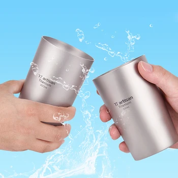 1PCS Tiartisan Pure Titanium Cups Wine Beer Coffee Cup Whiskey Milk Mugs Double-wall Outdoor Travel Camping Cup 300ML Ta8720
1PCS Tiartisan Pure Titanium Cups Wine Beer Coffee Cup Whiskey Milk Mugs Double-wall Outdoor Travel Camping Cup 300ML Ta8720