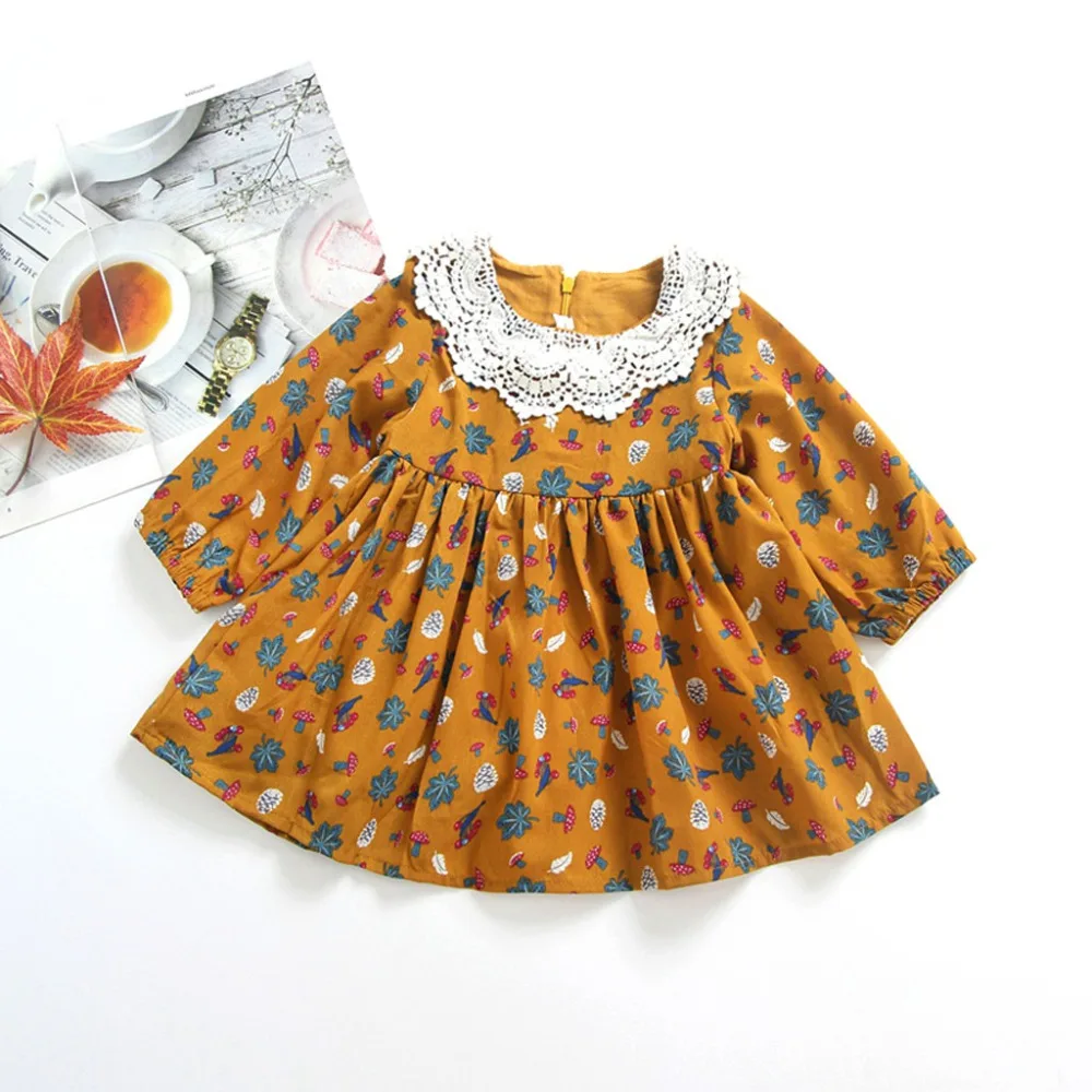 1 шт. кружевное платье принцессы с рюшами для маленьких девочек в стиле пэчворк