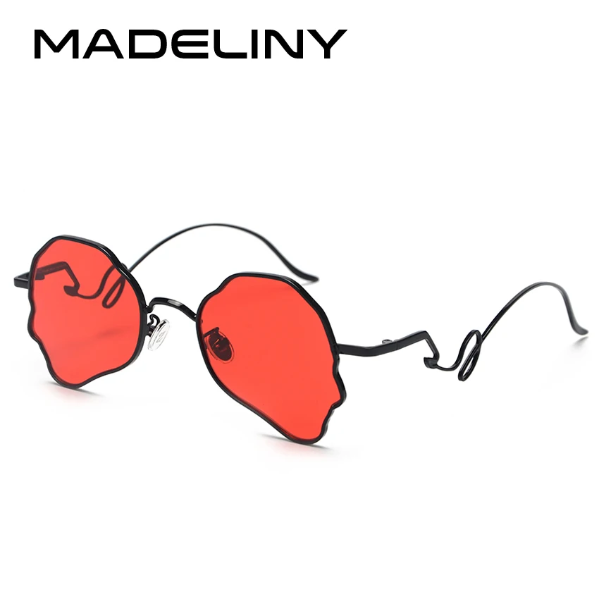 MADELINY New Irregular Oval Women Sunglasses Fashion Red Sun Glasses 2018 Metal Frame Personality Men Glasses Eyewear MA393
MADELINY New Irregular Oval Women Sunglasses Fashion Red Sun Glasses 2018 Metal Frame Personality Men Glasses Eyewear MA393