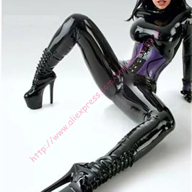 Women Black latex catsuits fetish skinny clothes sexy costume w/o corset for women plus size Jumpsuit Customize Service
Women Black latex catsuits fetish skinny clothes sexy costume w/o corset for women plus size Jumpsuit Customize Service