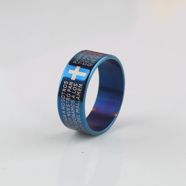 free shipping Blue Bible cross rings 316L Stainless Steel finger ring men jewelry wholesale
free shipping Blue Bible cross rings 316L Stainless Steel finger ring men jewelry wholesale