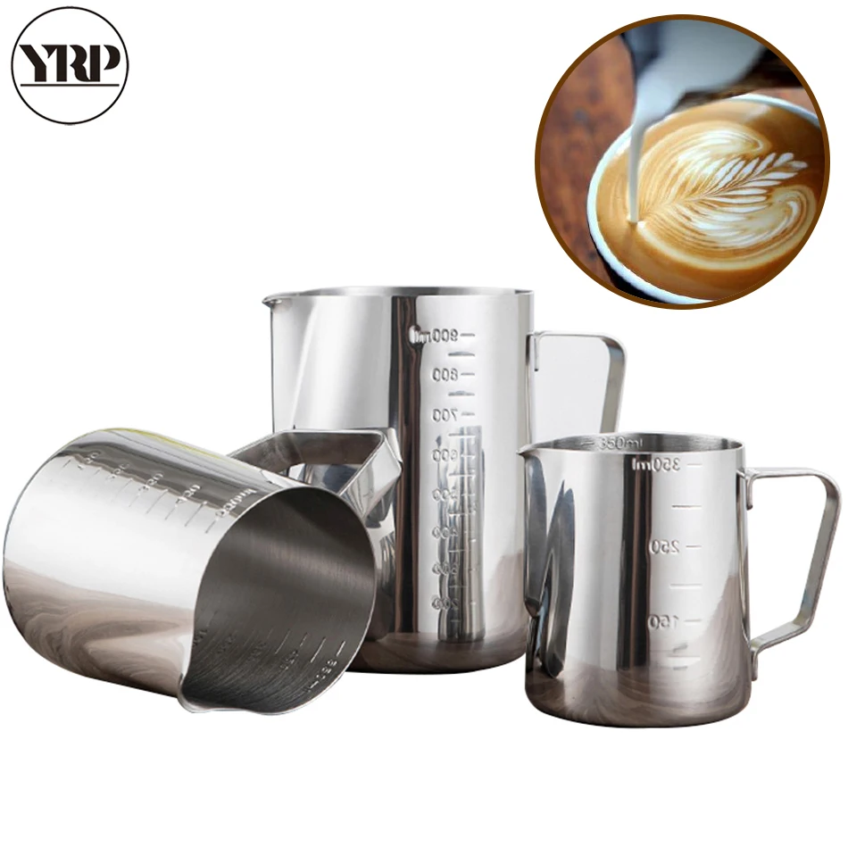 YRP Stainless Steel Milk Frothing Jugs Espresso Coffee mugs Pitcher Barista Cappuccino Cups Craft Latte Pot Kitchen Accessories
YRP Stainless Steel Milk Frothing Jugs Espresso Coffee mugs Pitcher Barista Cappuccino Cups Craft Latte Pot Kitchen Accessories