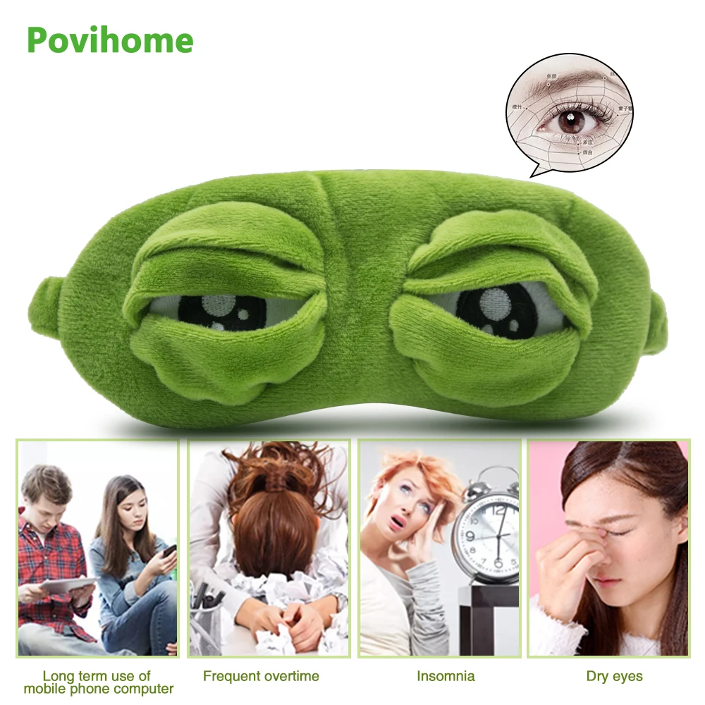 Travel Relax Rest Sleep Eyeshade Aid Eyes Cover Blindfold Eyes Patch Sleep Anime Cosplay Costumes 3D Sad Frog Sleep Mask C1360
Travel Relax Rest Sleep Eyeshade Aid Eyes Cover Blindfold Eyes Patch Sleep Anime Cosplay Costumes 3D Sad Frog Sleep Mask C1360