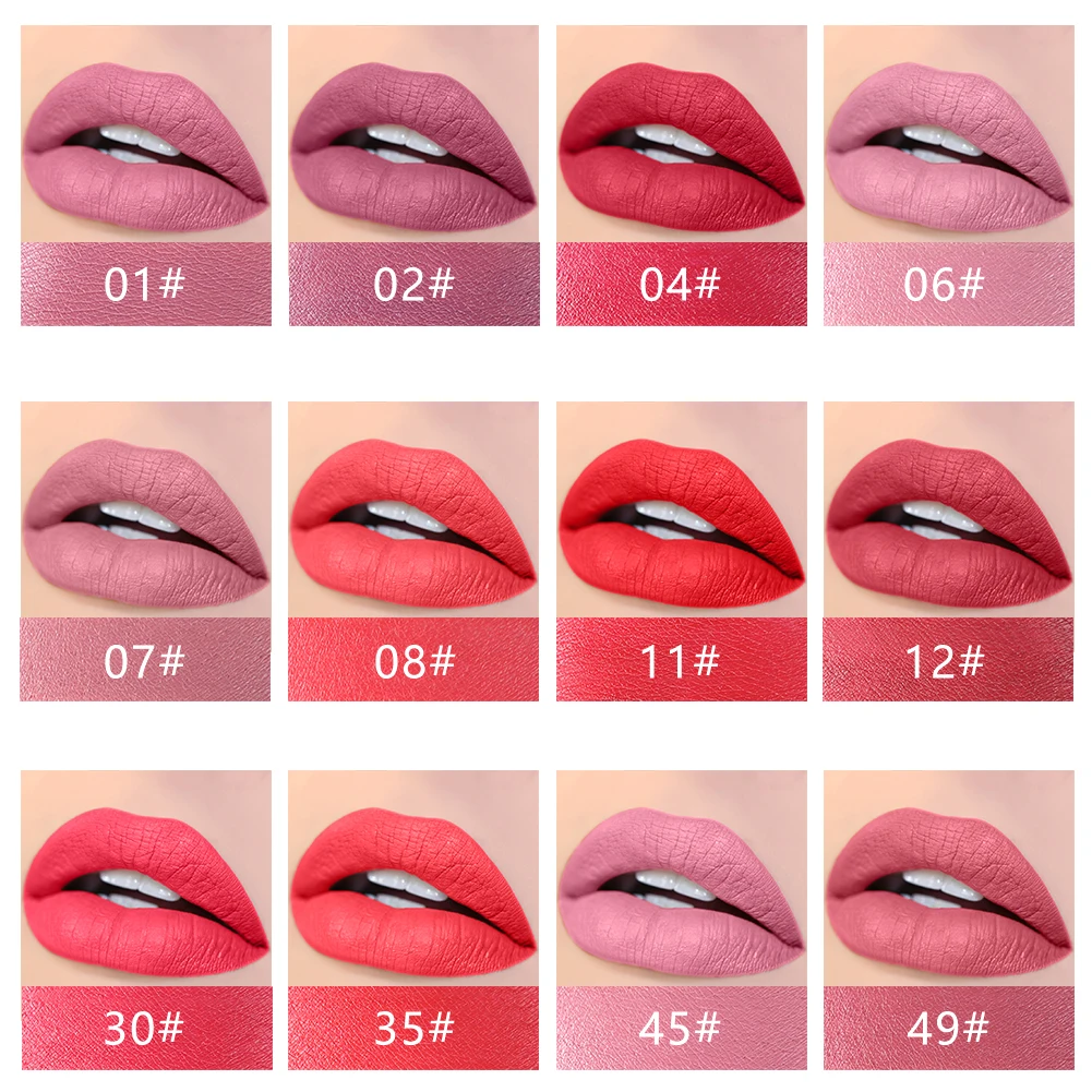 MISS ROSE 12 Colors Matte Pink Natural Makeup Long Lasting Lipstick Waterproof Lips Make up Cosmetic Not Fade Lip Balm TSLM2