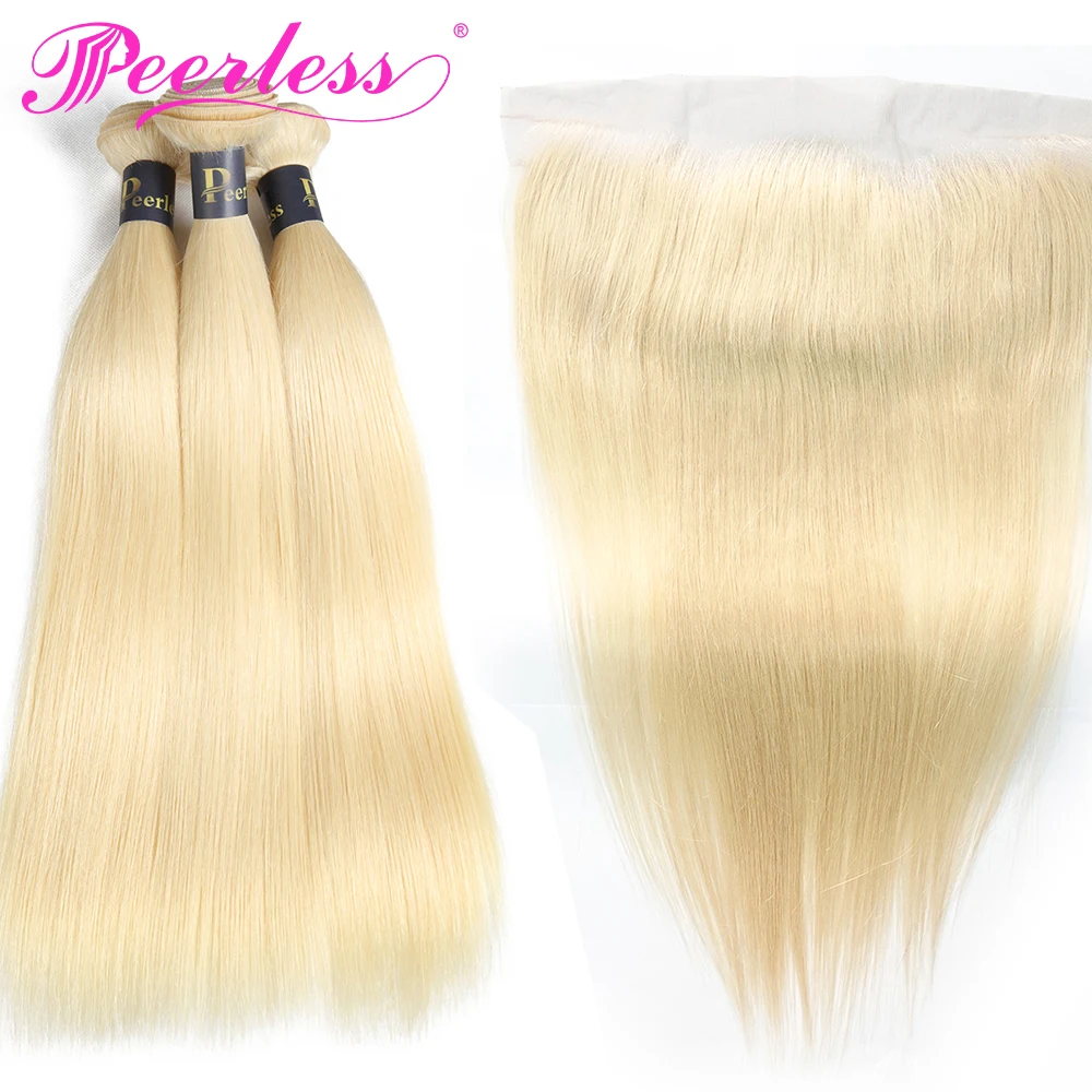 PEERLESS Hair #613 Color Peruvian Straight Human Hair Bundles With 13*4 Lace Frontal 100% Human Hair Remy Hair Weaving
PEERLESS Hair #613 Color Peruvian Straight Human Hair Bundles With 13*4 Lace Frontal 100% Human Hair Remy Hair Weaving