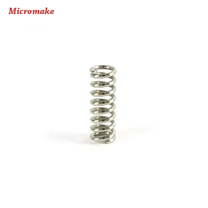 Micromake 3D Printer Parts 50pcs/lot 3D Printer Extruder Spring for Ultimaker/Makerbot/Wade 1.2mm 20 mm top quality
Micromake 3D Printer Parts 50pcs/lot 3D Printer Extruder Spring for Ultimaker/Makerbot/Wade 1.2mm 20 mm top quality