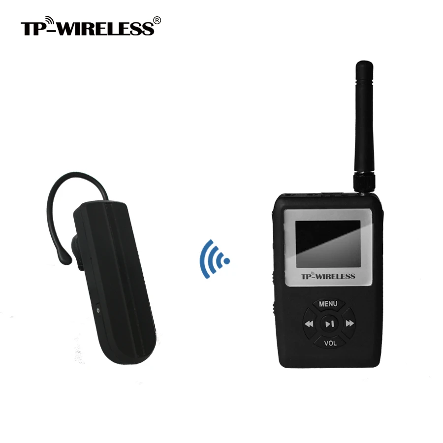 

TP-WIRELESS UHF Microphone Wireless Tour Guide System Earhook Receiver Simulataneous Translation Conference 1 Transmitter & N Rx
