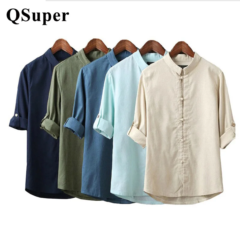 QSuper Men Linen Shirts Long Sleeve Chinese Style Mandarin Collar Traditional Kung Fu Tang Casual Social Shirt Brand Clothing
QSuper Men Linen Shirts Long Sleeve Chinese Style Mandarin Collar Traditional Kung Fu Tang Casual Social Shirt Brand Clothing